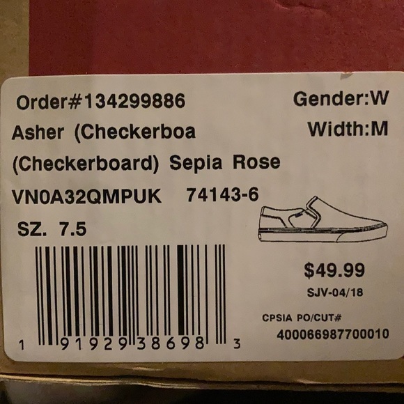 Vans Sepia Rose Checkerboard - Picture 4 of 4